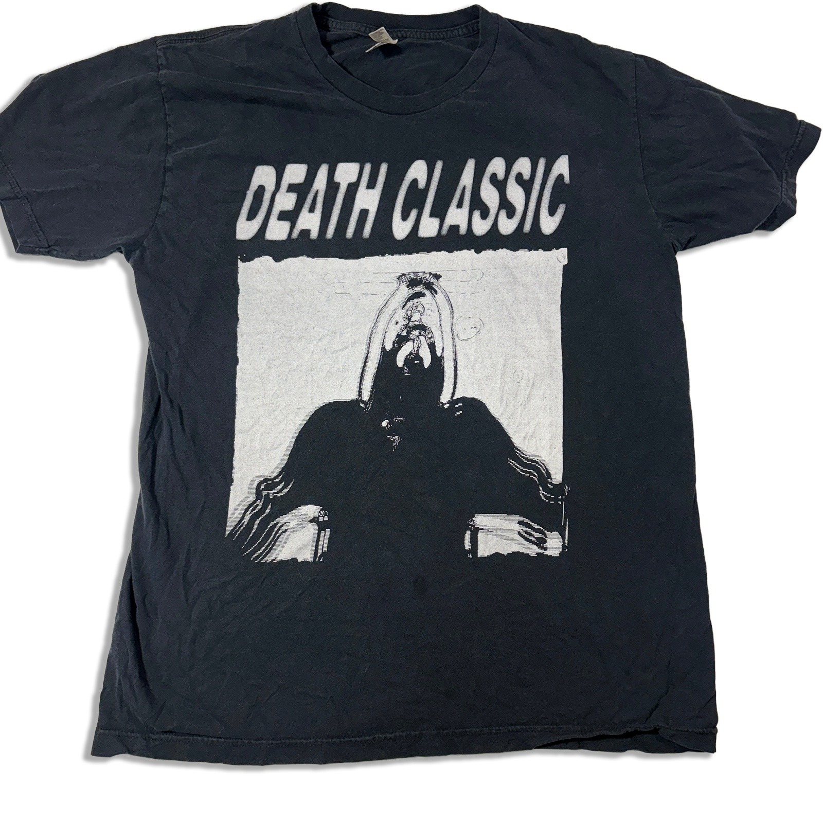 Death Grips Death Classic Graphic Cotton T-Shirt American Apparel Black Size L